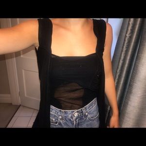 St Laurent Sheer Black Top